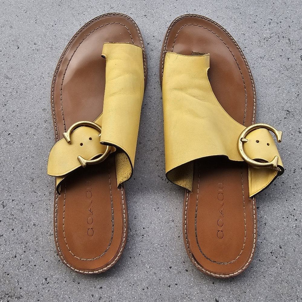 Coach Luca Sunset Soft Leather Sandals Size 8.5